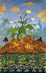 Paul Ranson - Four Decorative Panel - Arums and Purple and Yellow Irises